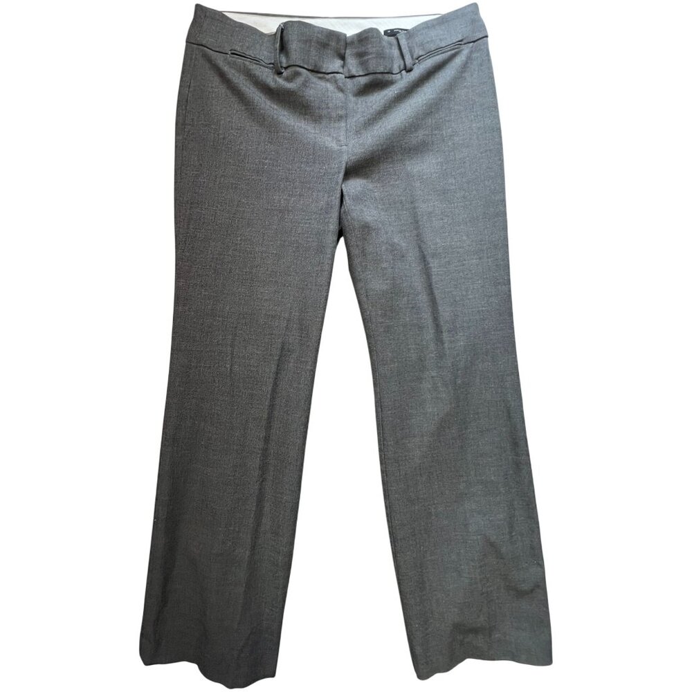 Ann Taylor Loft Women's Marisa Trouser Dress Pants Flat Front Sz 14 Gray Pockets